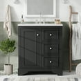thumbnail image 2 of 30-inch Bathroom Vanity - Black Ceramic Sink With Overflow 3 Drawers And Adjustable Shelf Construction & Style Basin Ample Storage Space Elegant Design, 2 of 7