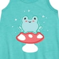 thumbnail image 2 of Instant Message - Frog On Mushroom Graphic Sleeveless Aline Dress, 2 of 5