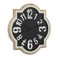 thumbnail image 6 of DecMode 32" x 32" Black Metal Quatrefoil Wall Clock, 6 of 10