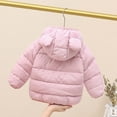 thumbnail image 4 of Baby Boys Girls Winter Coats Toddlers Warm Jacket Outerwear Bear Hoods Down Jacket Infant Kids Padded Outwear (Pink 4 Years), 4 of 4