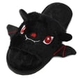 thumbnail image 6 of FASHOFT Halloween Bat Animal Slippers for Boys Girls Soft Plush Cozy Open Toe Indoor Outdoor Fuzzy Slippers Halloween Gifts For Kids Black One Size, 6 of 9