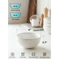 thumbnail image 5 of Cereal 26 Oz  Ceramic Soup Bowl For Kitchen Embossment Stoneware Pho Chip Fruits Salad Noodle Ramen Suit Housewarming - 6 Inch Set Of 4 Arctic White, 5 of 9