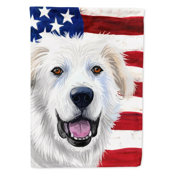 Carolines Treasures CK6547GF Pyrenees Dog American Garden Size Outdoor-Flags, Multicolor