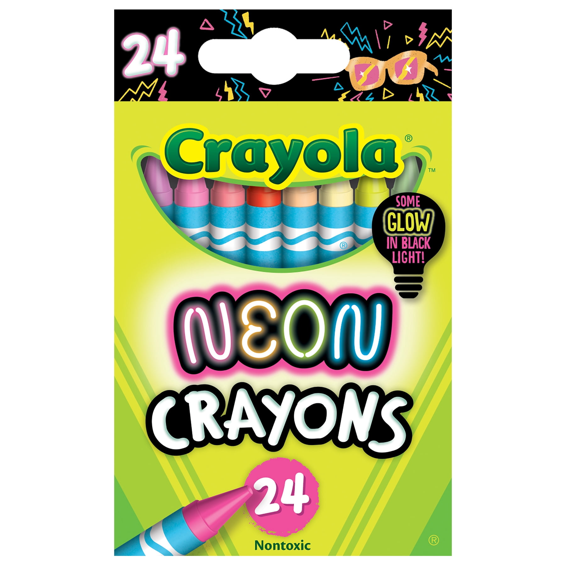 Crayola Neon Crayons, 24 Per Pack, 6 Packs