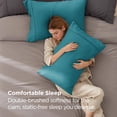 thumbnail image 3 of 2 fundas de almohada Bedsure, tamaño king, microfibra cepillada, color verde azulado, 3 of 8