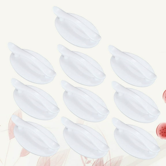 GOOHOCHY 10Pcs White ABS Drawer Handle for Home Renovation Kitchen Cabinet Door Handles