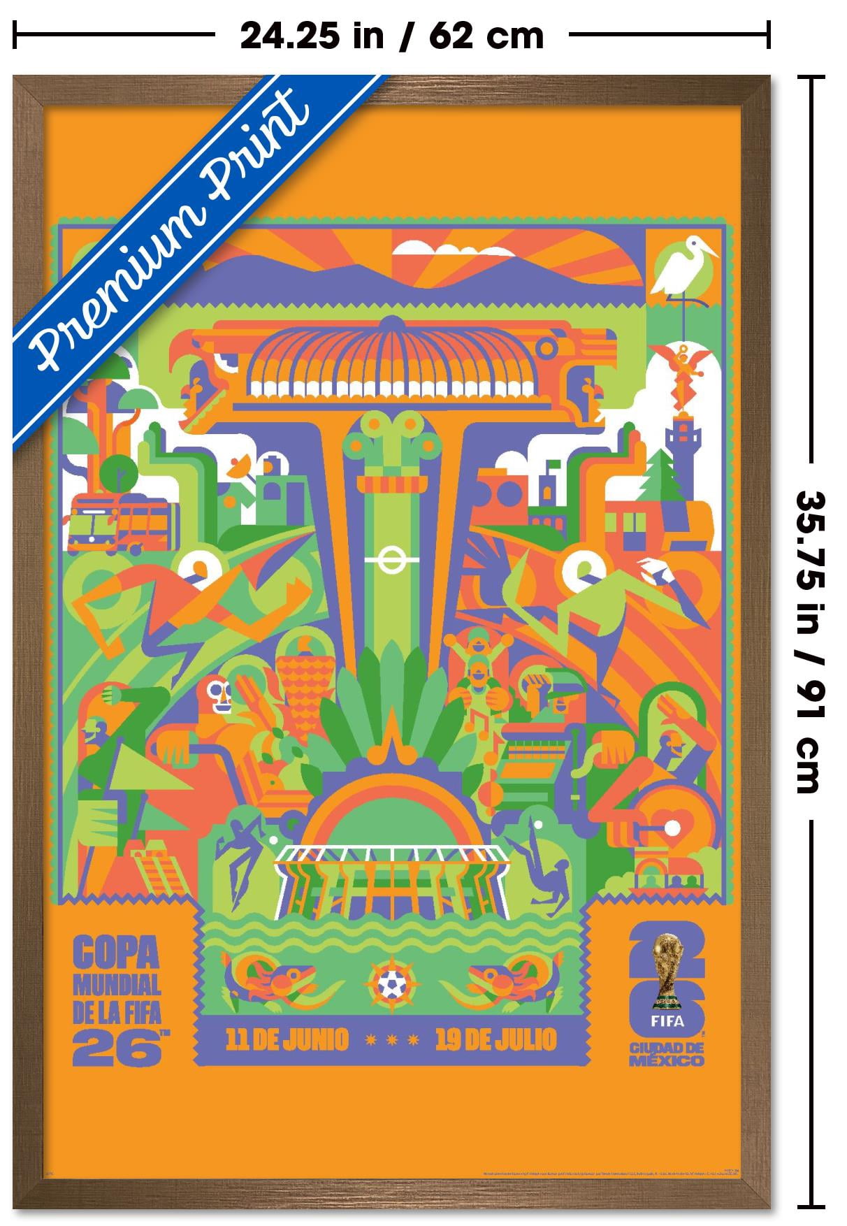 FIFA 100周年記念セット 公式プログラム FIFA World Cup 2026 - Ciudad de México Wall Poster, 22.375
