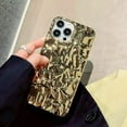 thumbnail image 4 of Compatible for iPhone 15 Pro Case Cute Glitter Fashion Women Girly Luxury Tin Foil Pleated Design Phone Cases 3D Gold Silicone Sparkly Slim Soft Glossy Cover 6.1 Inch, 4 of 15
