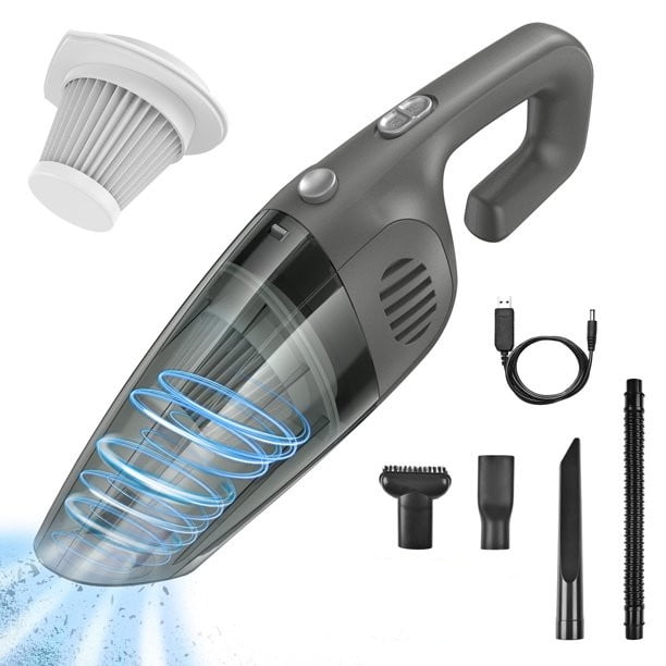 Cordless Handheld Vacuum, 7000PA Strong Suction Portable Car Vacuum Cleaner Fast Charge for Home and Car