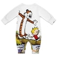 thumbnail image 2 of Calvin And Hobbes Baby Onesie Romper Footless Infant Long Sleeve Jumpsuit for Boys Girls, 2 of 8