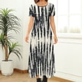 thumbnail image 3 of 2024 Black Tie Dye Dress Shibori Print Kawaii Maxi Dress Female Short Sleeve Street Wear Bohemia Long Dresses Big Size 6XL 7XL, 3 of 7