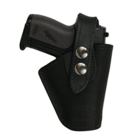 Barsony Right Black Leather Outside the Waistband Holster Size 10 Baby Browning Seecamp Colt 25 Mini 22 25