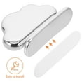 thumbnail image 2 of 2Pcs Cloud Shape Silver Toilet Seat Lifter Avoid Direct Contact Easy to Clean Durable Safe Usage for Home Use, 2 of 8