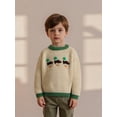 thumbnail image 6 of BemeyourBBs Toddler Baby Boy Girl Mallard Duck Sweater Hunting Duck Clothes Long Sleeve Duck Embroidery Pullover Tops Sweatshirts Knit Sweaters Fall Winter Outfit, 6 of 9