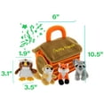 thumbnail image 5 of Plush Woodland Animals with Country House Carrier for Kids- 5pc- Talking Animal Interactive Toy Set- Stuffed Owl, Racoon, Fox & Squirrel, 5 of 7