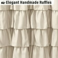 thumbnail image 6 of Seasonwood Farmhouse Shower Curtains Beige Ruffle Shower Curtain with Buttons & Ruffles for Bathroom,12pcs Hooks,72"x72", 6 of 9