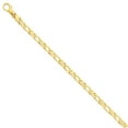 thumbnail image 1 of 14k Yellow Gold 7 Inch 4.8mm Hand Link Chain Bracelet Fancy H, 1 of 6