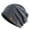 Dark Gray, variant on Unisex Multi-Tone Slouch Beanie Ruched Leather Tag Multi-Pack Soft Fabric for Indoor Relax Blue