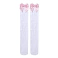thumbnail image 2 of ITFABS Women's Stocking, Solid Color Bow Top Socks, Over Knee Sheer Stockings, 2 of 7