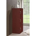 thumbnail image 4 of Hodedah Armoire de Rangement Fermée pour la Maison à 3 Tablettes, Mahogany, 4 of 5