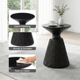 thumbnail image 7 of FOROUTIA 21" Black Magnesium Oxide Mushroom Side Table - Waterproof Accent Table for Patio, Living Room, Bedroom, Small Space End Table, Sturdy Outdoor Side Table, Lightweight Nightstand, 7 of 7