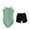 Green, variant on Bovxnpu 2-piece Gymnastics Leotards for Girls, Toddler Kids Dance Outfits, Summer Girls' Camisole Jumpsuit Children's Practice Clothes Body Shape 3-4 Years