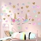thumbnail image 1 of Pegatinas de pared de unicornio, decoración de pared de unicornio con flor de corazón, cumpleaños, regalos de Navidad para niños, niñas, decoración de dormitorio infantil, habitación de guardería, de JAMW  Sencillez, 1 of 5