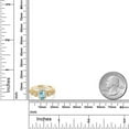 thumbnail image 3 of Gem Stone King 18K Yellow Gold Plated Silver Blue Zircon and White Moissanite Engagement Ring for Women | 1.43 Cttw | Oval 7X5MM | Gemstone Birthstone | Size 6, 3 of 3