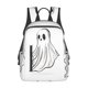 thumbnail image 1 of Fotbe Cute Ghost Simple Drawing Mochila Ligera para Hombres y Mujeres - Duradera y Resistente al Agua, Ideal para Escuela, Trabajo, Viajes y Uso Diario, 1 of 7