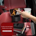 thumbnail image 4 of Car Seat Storage Box with 2 Cup Holder Car Seat Gap Organizer Set, Leather Car Seat Storage Box with Water Cup Holder, 4 of 5