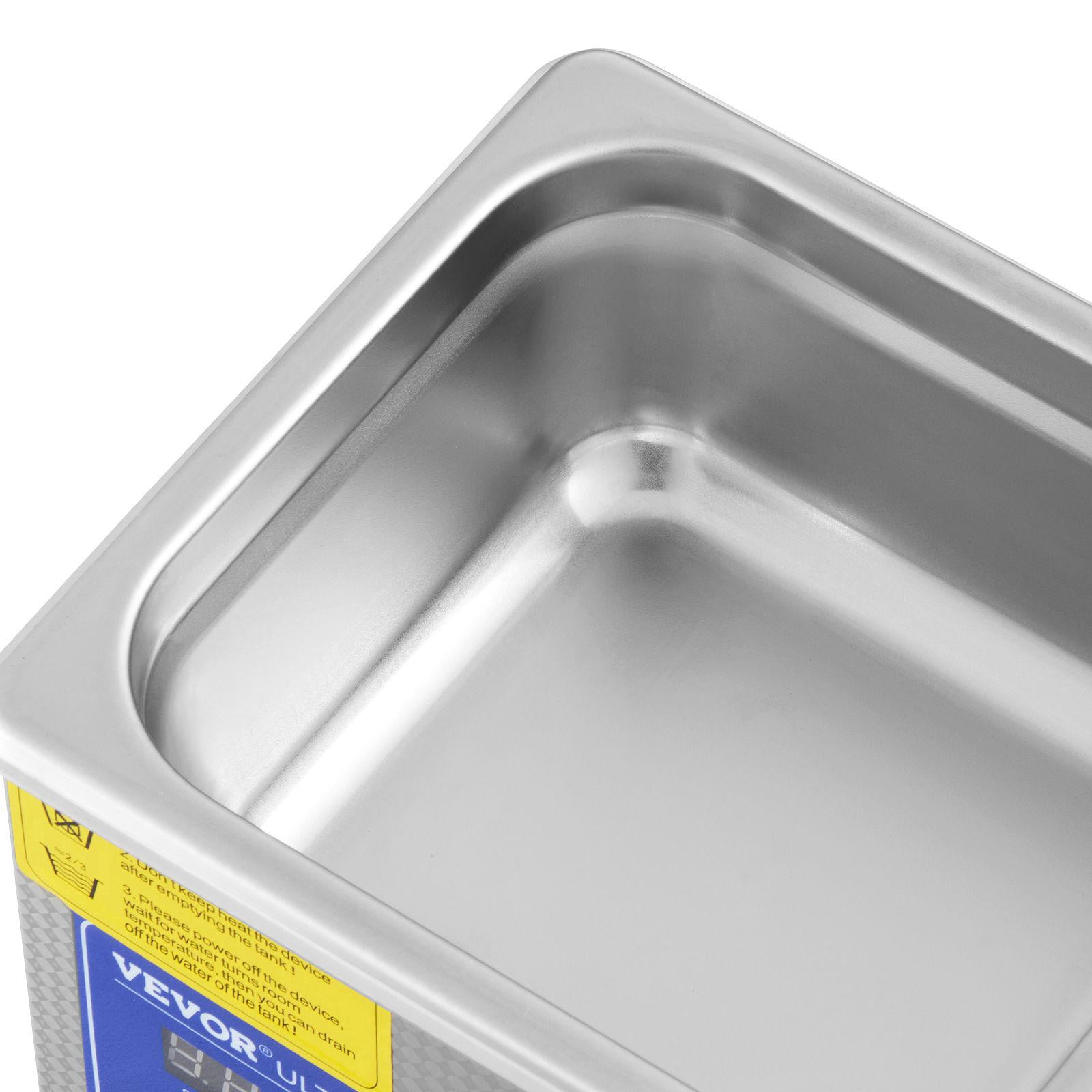 Professional Ultrasonic Cleaner 0.3L Digital Timer Heater Stainless Steel 40kHz for Jewelry Glasses Watches Rings Small Parts