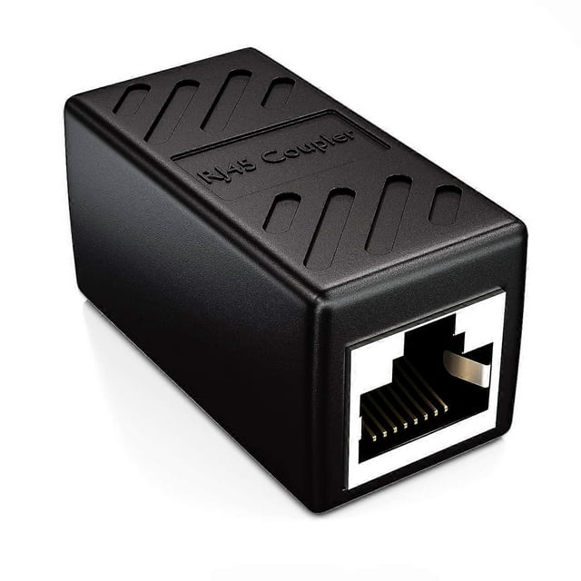 1x CAT6 Coupler Cable Connector Network Cables Patch Cable Ethernet Cable Shielded Modular Adapter 2x Female Jack RJ45 DSL LAN Black