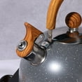 thumbnail image 4 of Bouilloire Sifflante en Acier Inoxydable Résistant à la Rouille 2.5L avec Finition Marbre Gris – Ébullition Rapide par Induction Électromagnétique, Polyvalente pour Cuisinières Électriques/à Flamme Ouverte, Base Multi-Couches Durable, 4 of 4
