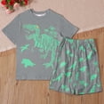 thumbnail image 2 of NAISIBABY Boys Outfit Sets, Graphic Short Sleeve T-Shirt & Shorts 2-Piece Summer Casual Trendy Clothing Sets Gray Size 8, 2 of 5