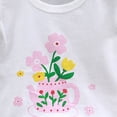 thumbnail image 4 of KPOPLK Toddler Baby Girl Clothes 6 9 12 18Months 2T 3T 4T 5T 6T Sleeveless Summer Outfit Ruffle Shirt Pants Prety Summer Clothing Set Size 5-6 Years,White, 4 of 4