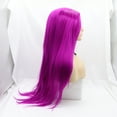 thumbnail image 2 of Purple Synthetic Wig Middle Part Long Straight Wigs for Women Full Machine Made Wig 24 Inches, 2 of 4