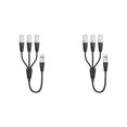 thumbnail image 1 of 2X Cable Divisor XLR de 3 Pines Hembra A 3 Machos en y, Cable Divisor XLR de 3 Vías para Micrófono Mezclador., 1 of 5