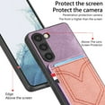 thumbnail image 5 of ELEHOLD for Samsung Galaxy S21, Wallet Phone Case,Slim Leather Shockproof Lens Protector with Card Slot Anti-Scratch Case Cover,Support Magnetic Car Mount, purple, 5 of 8