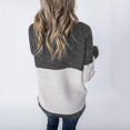 thumbnail image 3 of Otoño Casual Mujer Suéter O-cuello Empalme Color Manga larga Tops (M) Ehuebsd Para estrenar, 3 of 9