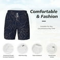 thumbnail image 5 of Sigee Navy Dark Blue Print Mens Swim Trunks with Compression Liner Quick Dry Swim Stretch Beach Shorts with Pockets,S-3XL, 5 of 7