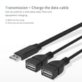 thumbnail image 2 of USB 2.0 Male To 2 Dual USB Female Jack Y Splitter Hub Cord new. Hubs, 2 of 7