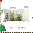 thumbnail image 2 of Christmas Pillow Covers 12x20 Inch Green Christmas Trees Forest White Throw Pillows Pillow Covers Winter Xmas Winter Holiday Decorative Pillow Covers Cushion Cases for Sofa Couch, 2 of 6