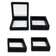 thumbnail image 1 of 4 vitrinas flotantes, soporte de exhibición flotante 3D, caja de almacenamiento de joyas negra Negro, 1 of 9