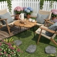 thumbnail image 4 of Organizedlife Natural Edge Coffee Table - 24" Live Edge Wood End Table with 3 Hairpin Legs, Rustic Accent Side Table, Plant Stand Nightstand for Living Room, Bedroom, Patio, 4 of 5
