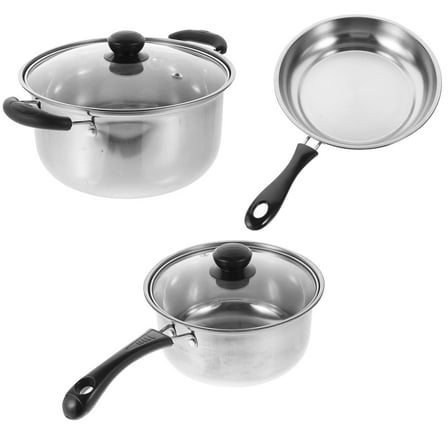 LOLIPPYY 1 Set of Stainless Steel Cookware for Family Users and Entertainers