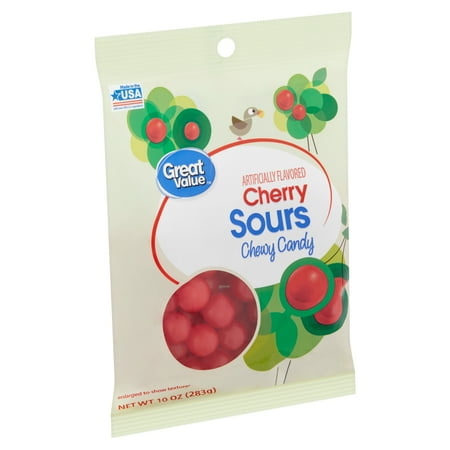 - Great Value Cherry Sours Chewy Candy, 10 oz