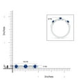 thumbnail image 4 of Angara Natural 0.66 Ct. Blue Sapphire with Diamond Non Eternity Wedding Band in Sterling Silver for Women (Ring Size: 3), 4 of 9