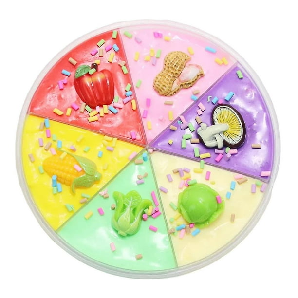6pcs/set 180ml Slime Toy Colorful Stress Relief Comfortable Touch Floam Putty Slime Toy For Entertainment