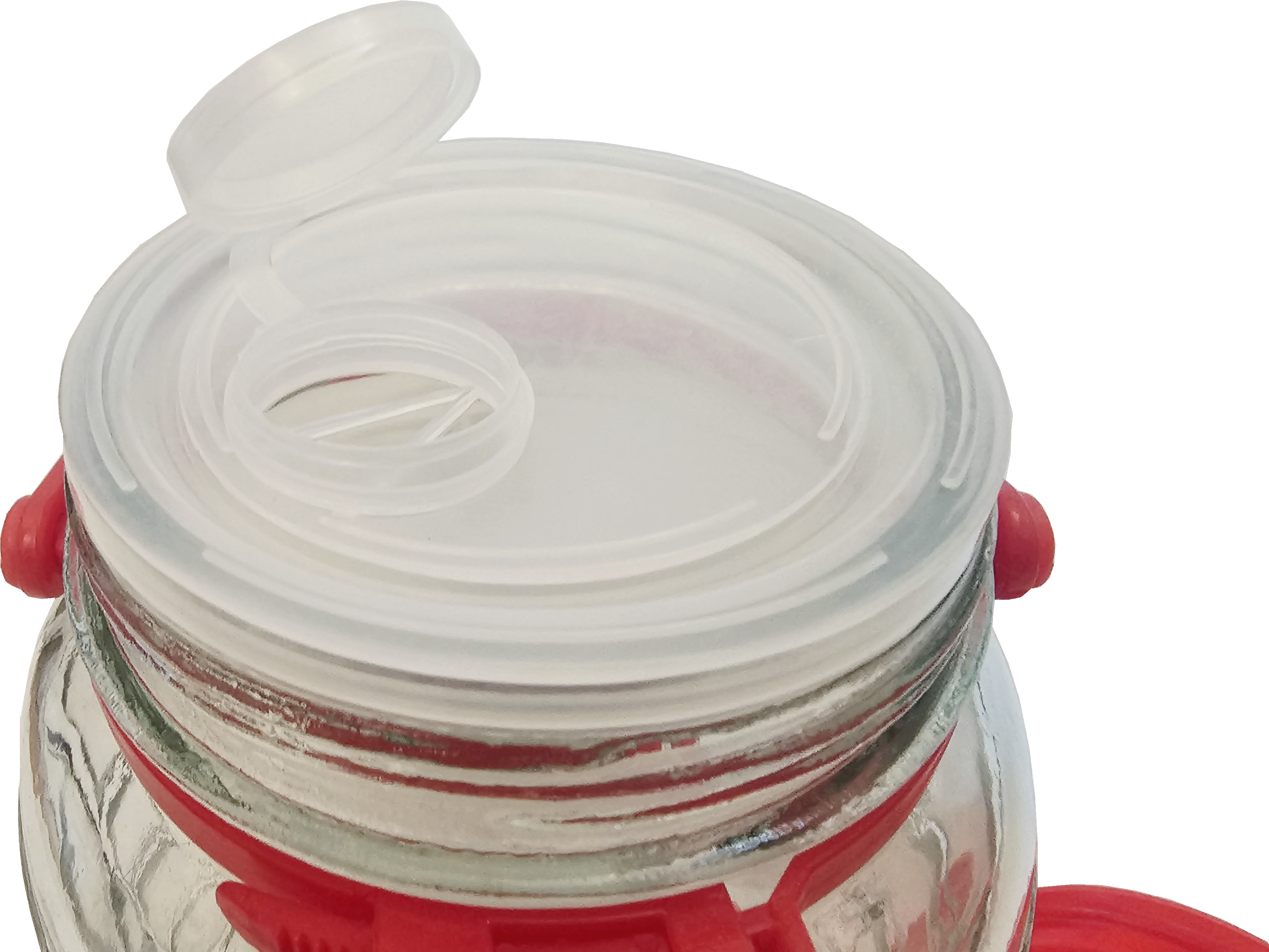 AGtrade 1 Gallon Glass Jar with Lid Wide Mouth Airtight Plastic Pour Spout Lids Bulk-Dry Food Storage Pickling Mason Jar Canister Raw Milk Bottle Jug