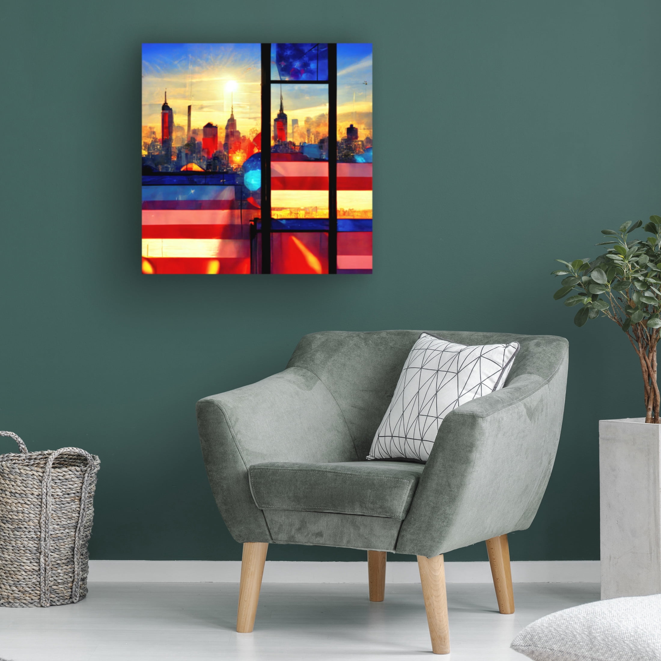 Canvas Wall Art - Ray Heere 'New York 6' Wall Art for Living Room, Bedroom, or Office Décor by Trademark Fine Art - 35 x 35 Inches